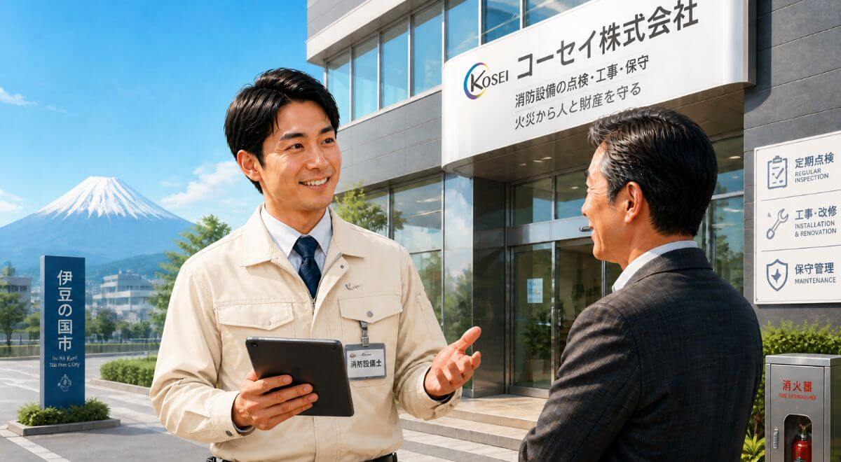 静岡県での防火管理・消防設備点検を専門業者に相談して安心な建物運用を実現するイメージ
